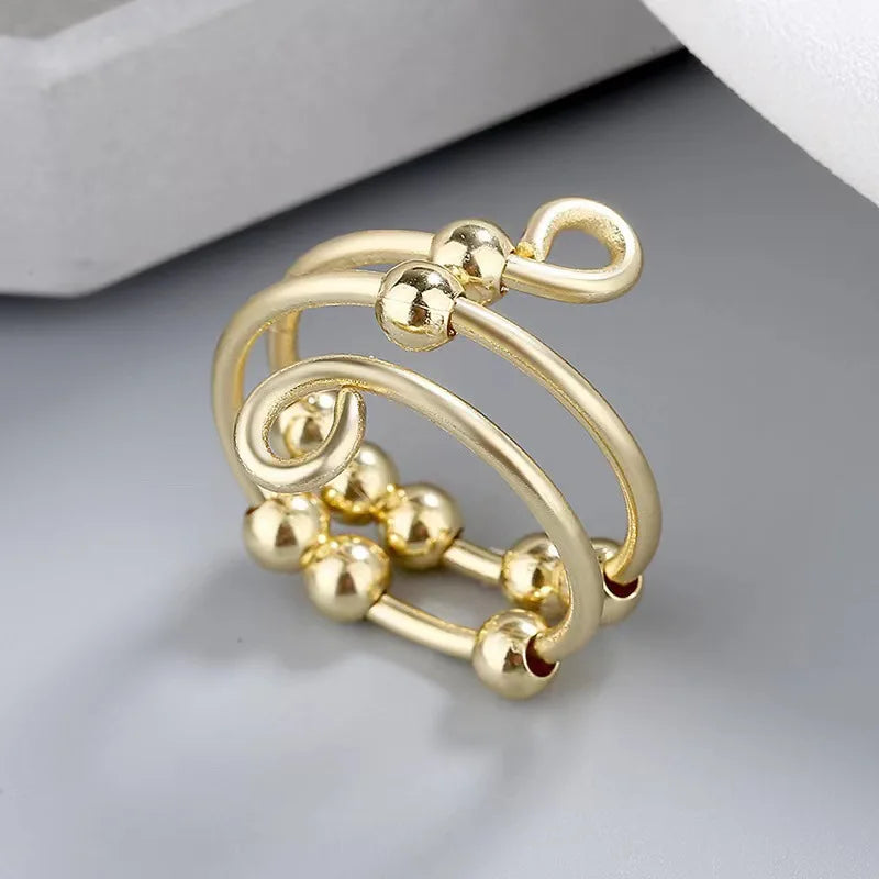 Zircon Hug Rings for Women Stainless Steel Geometric Hug Couple Adjustable Ring Wedding Christmas Aesthetic Jewelry Gift Anillos