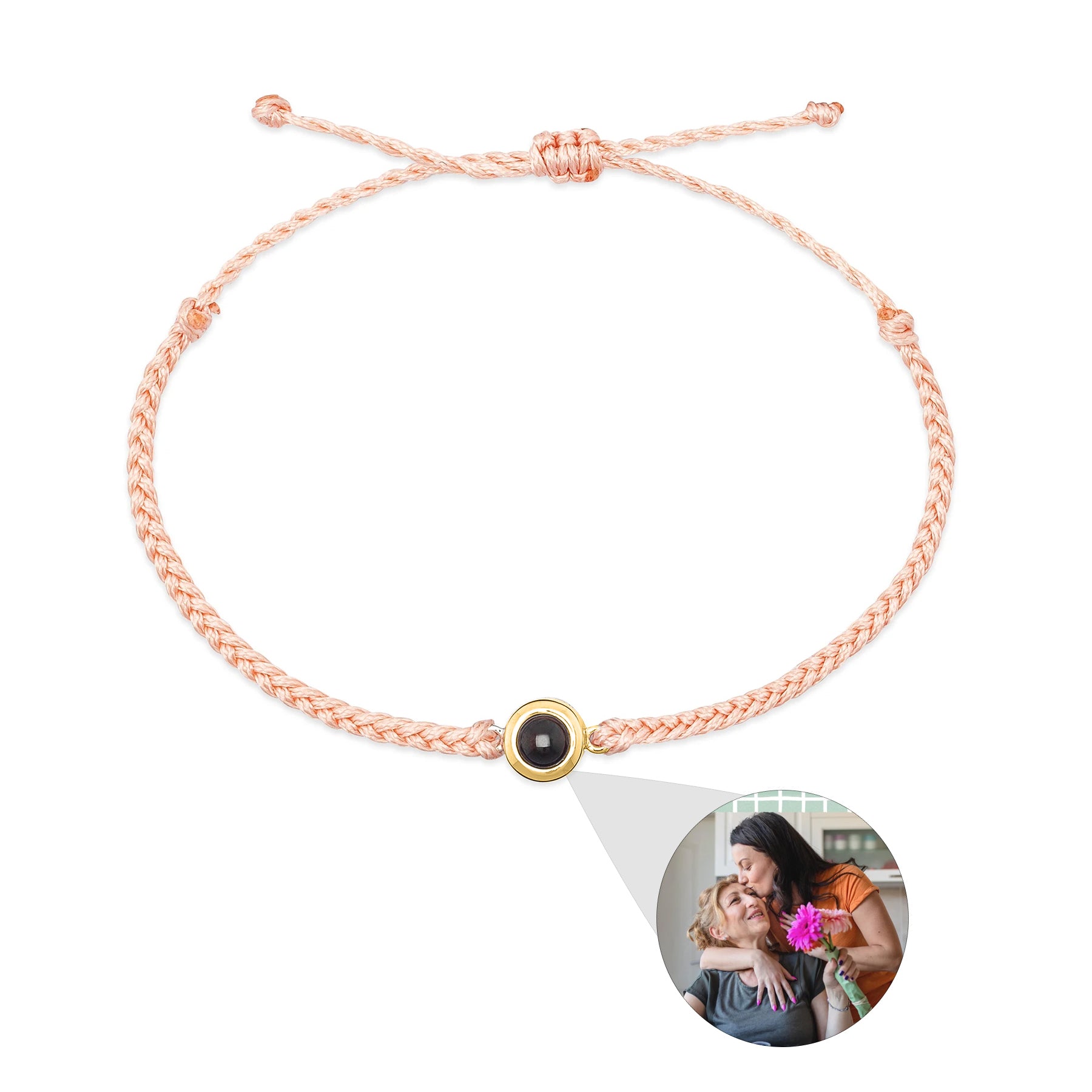 Creative Customized Color Photo Projection Bracelet Hand Woven Lovers Personality Jewelry for Men and Women Valentine'S Day Gift
