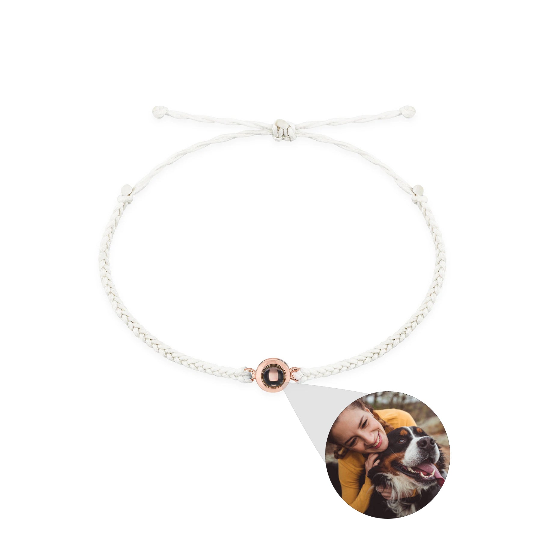 Creative Customized Color Photo Projection Bracelet Hand Woven Lovers Personality Jewelry for Men and Women Valentine'S Day Gift
