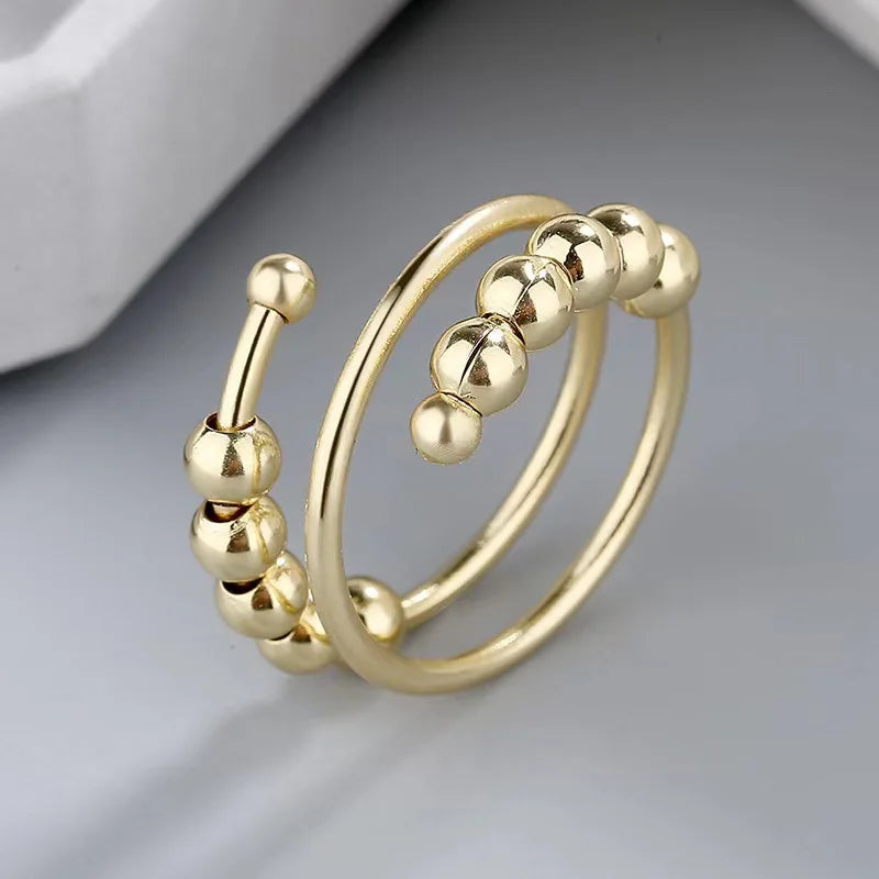 Zircon Hug Rings for Women Stainless Steel Geometric Hug Couple Adjustable Ring Wedding Christmas Aesthetic Jewelry Gift Anillos