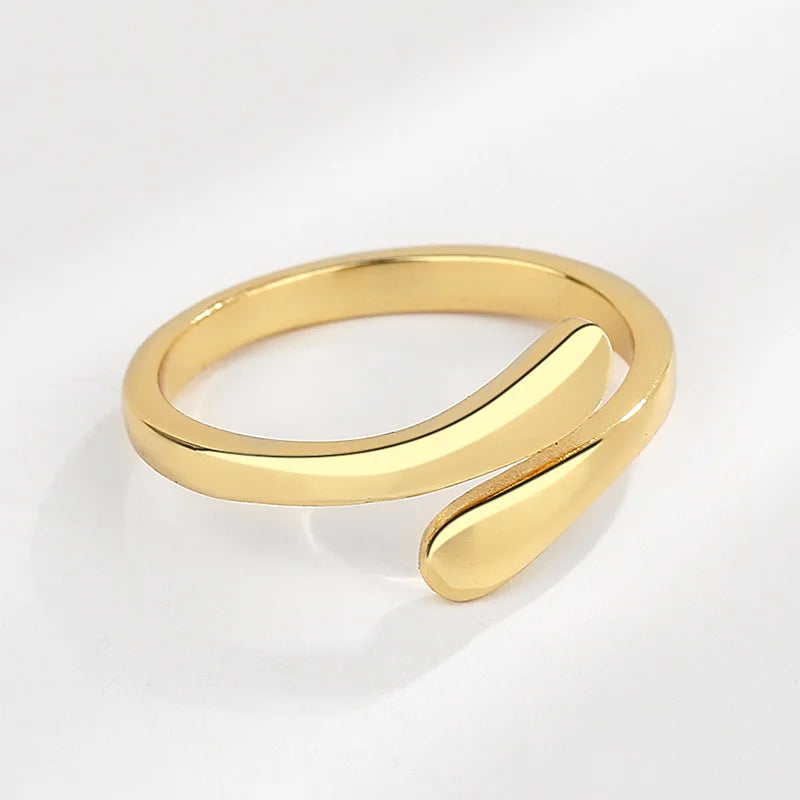 Zircon Hug Rings for Women Stainless Steel Geometric Hug Couple Adjustable Ring Wedding Christmas Aesthetic Jewelry Gift Anillos