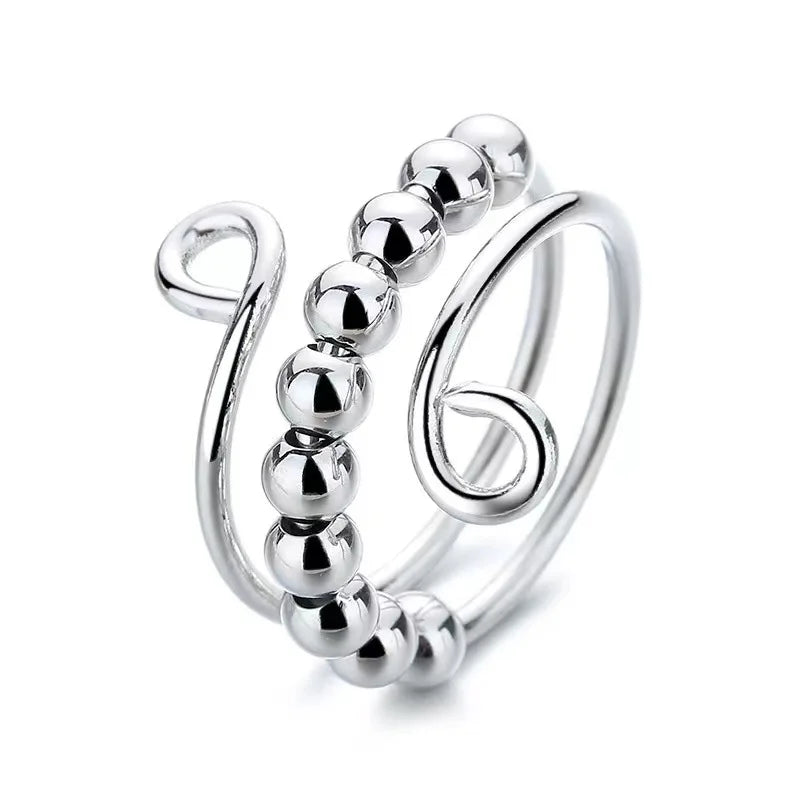 Zircon Hug Rings for Women Stainless Steel Geometric Hug Couple Adjustable Ring Wedding Christmas Aesthetic Jewelry Gift Anillos