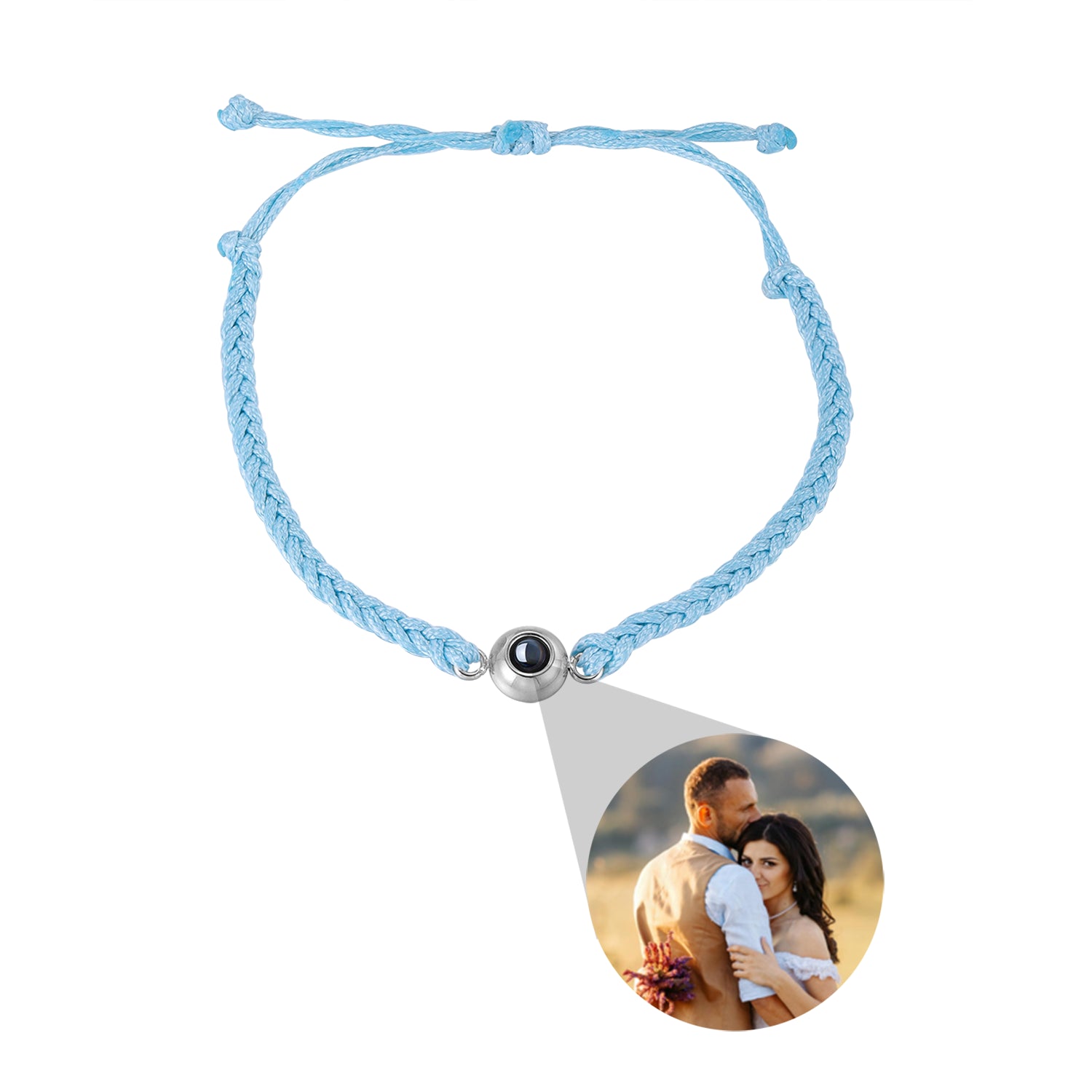 Creative Customized Color Photo Projection Bracelet Hand Woven Lovers Personality Jewelry for Men and Women Valentine'S Day Gift