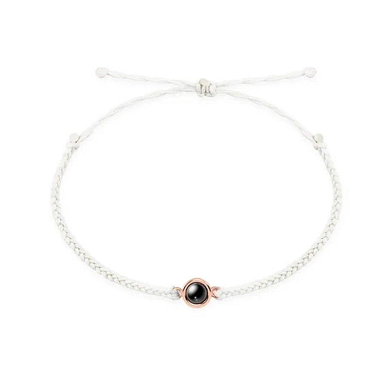 Wholesale Custom Projection Bracelet Adjustable Circle Photo Projection Bangles Colour Braided Bracelets for Women Commemorative