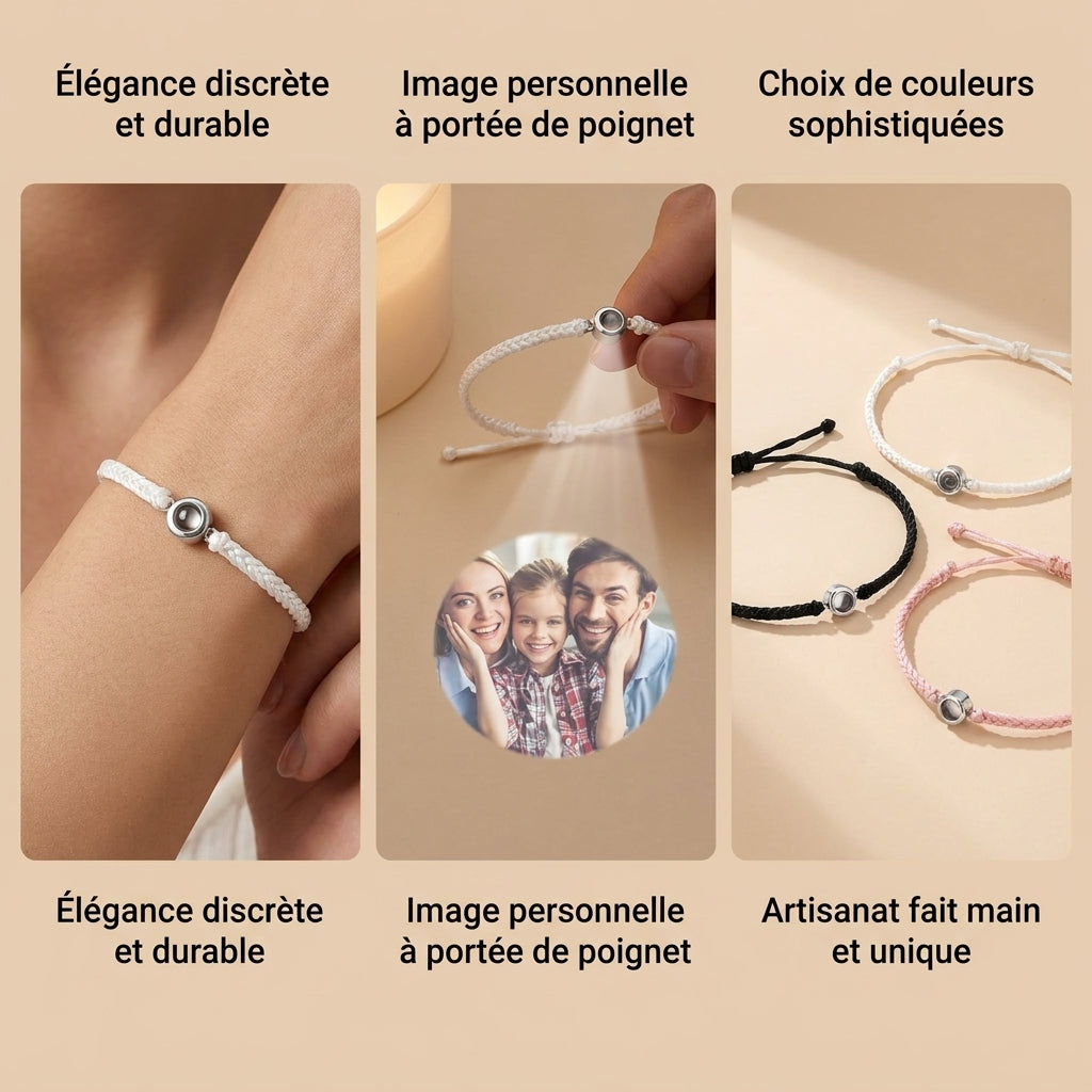 LuminaKee™ Bracelet Photo Enfoui
